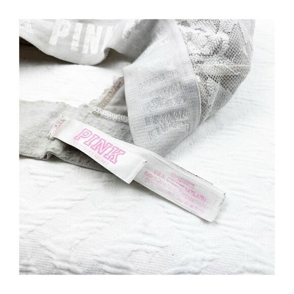 BUY 1 GET 1 FREE Victorias Secret lace bralette white small halter padded no wir - Picture 6 of 8